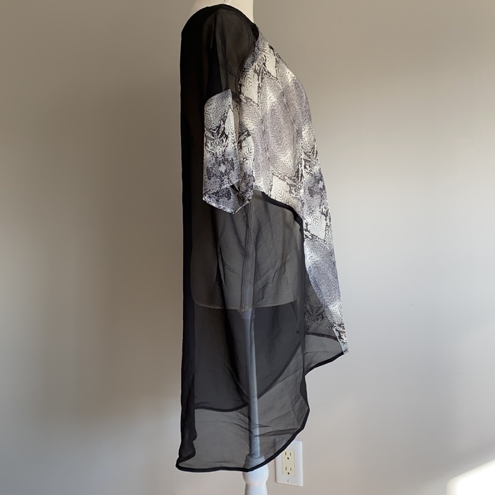 Dex - Black Python High-Low Sheer Top​​​​​​​​​​​​​ - Picture 2 of 7